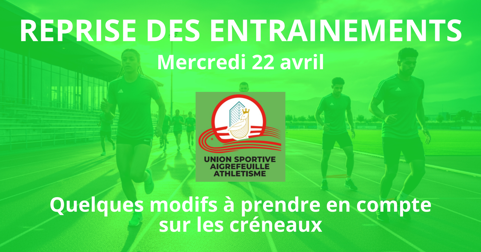 REPRISE DES ENTRAINEMENTS