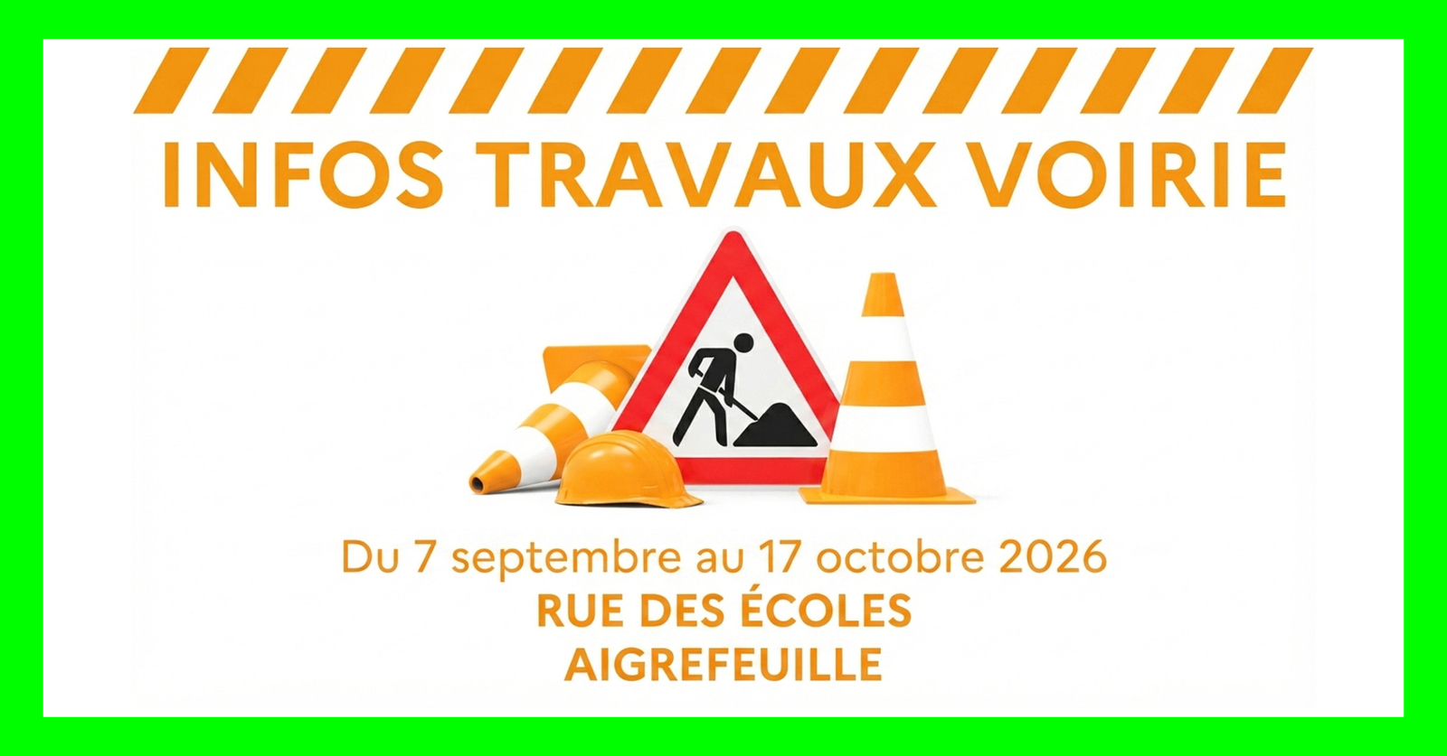 Travaux de voirie Rue des Ecoles
