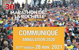 Annulation Marathon de La Rochelle