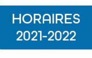 HORAIRES DES ENTRAINEMENTS 2021/2022