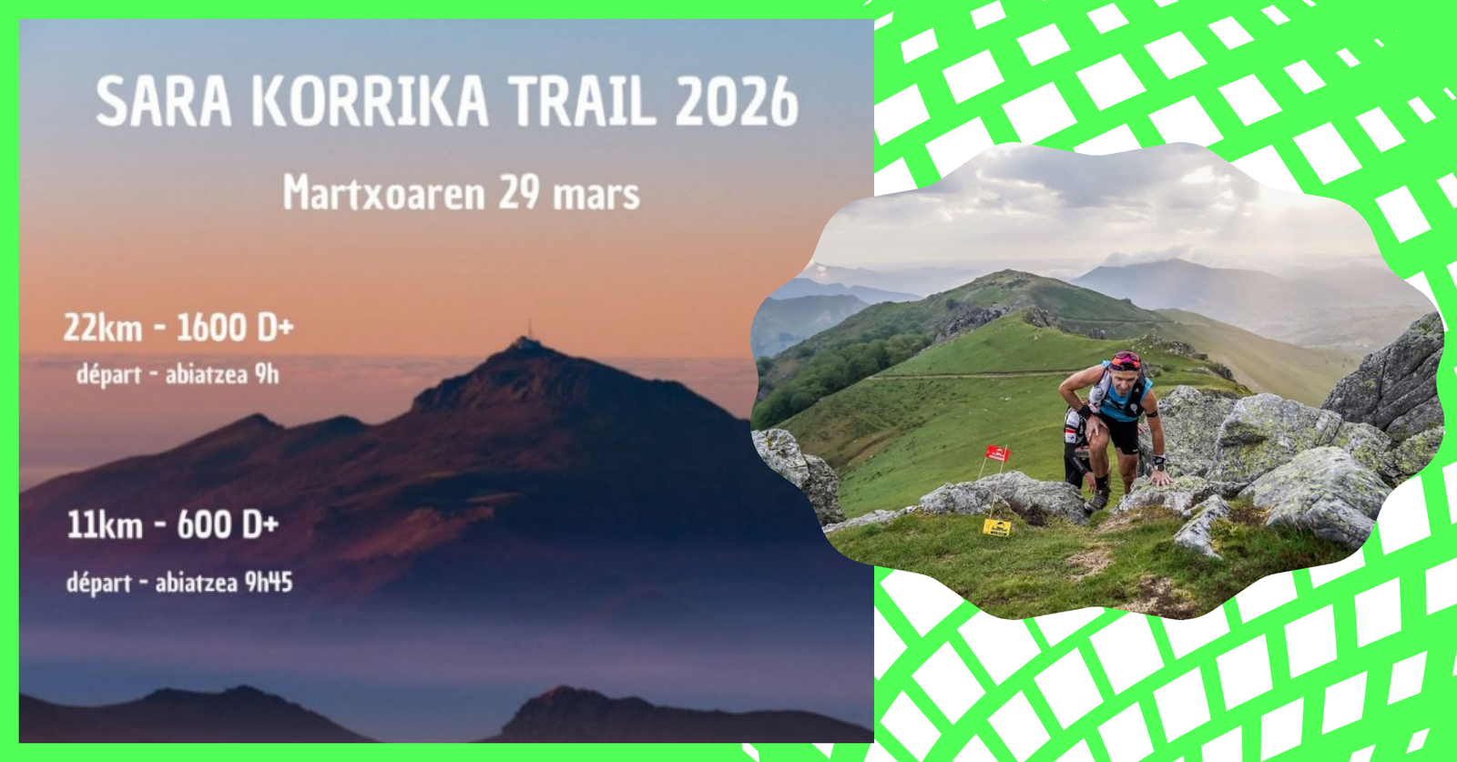 Valérie et Alex finishers du Sara Korrika Trail