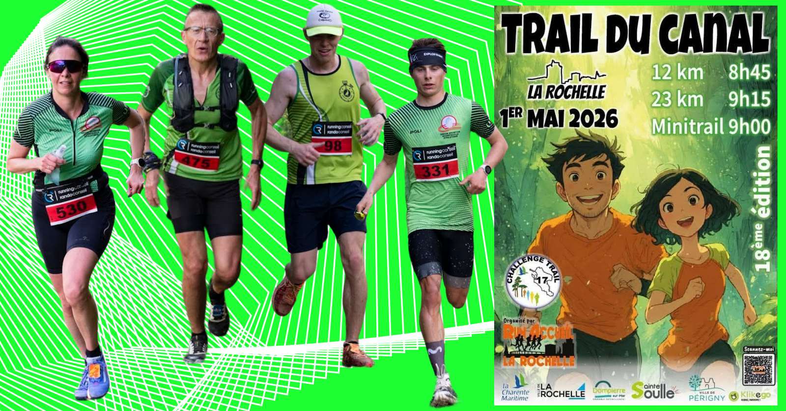 Léo en champion sur le Trail du Canal