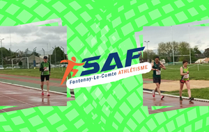 Quatre de nos marcheurs athlétiques sur la piste de Fontenay