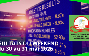 Résultats du week-end du 30 au 31 mai 2026