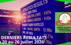 Résultats club du 20 au 26 juillet 2026