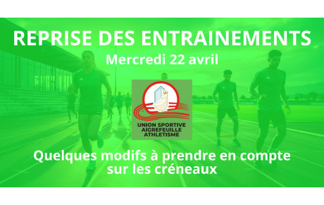 REPRISE DES ENTRAINEMENTS