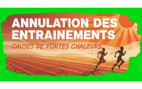 ANNULATION DES ENTRAINEMENTS